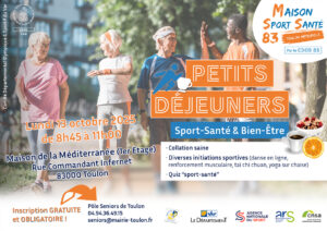 Le retour des “Petits-déjeuners Sport Santé & Bien-être” le lundi 13 octobre à Toulon