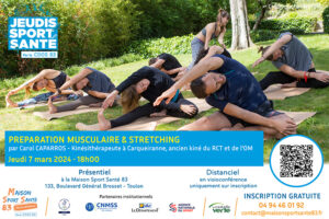 « Jeudis Sport Santé » du 7 mars sur la préparation musculaire et le stretching
