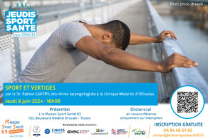 « Jeudis Sport Santé » du 6 juin sur le thème « sport et vertiges »
